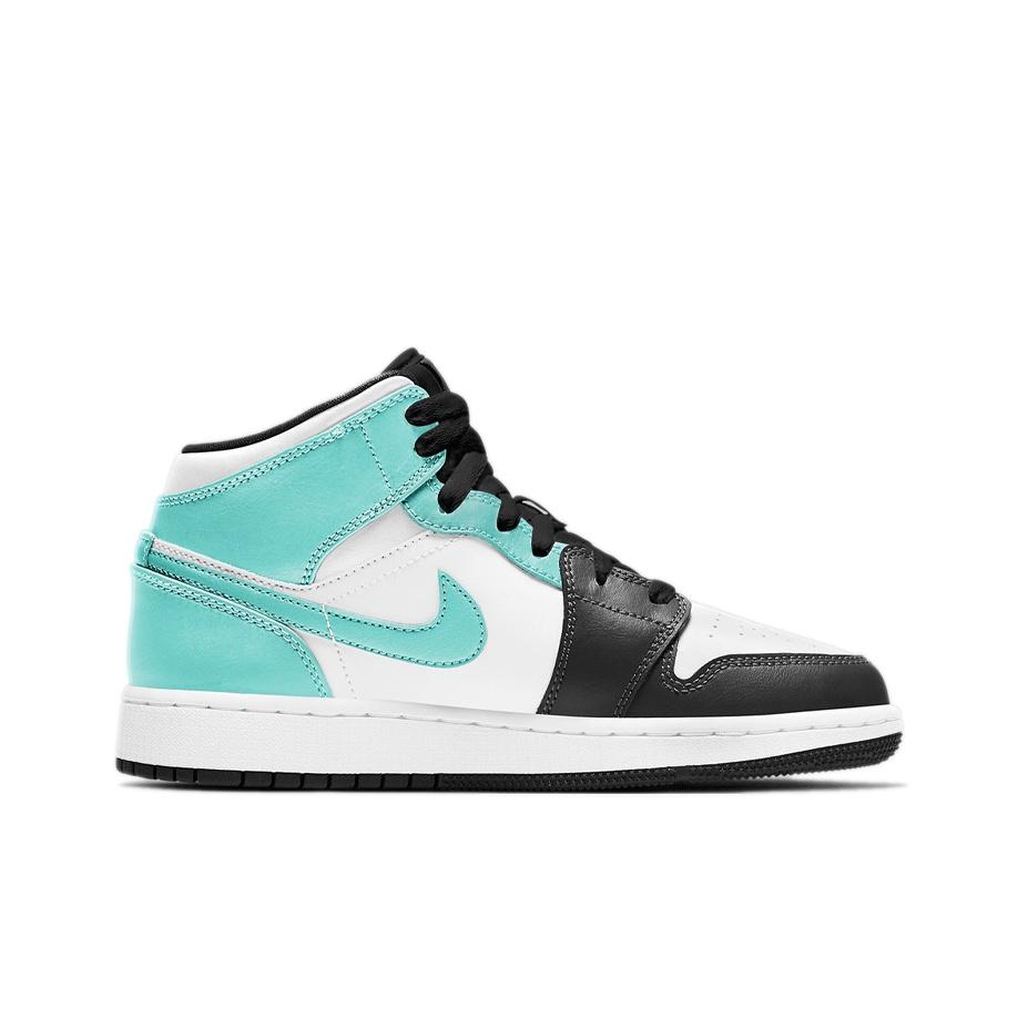 Air Jordan 1 Mid GS Tropical Twist White Black Green 554725-132