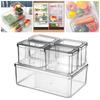 Trainsparent Food Storage Box Rectangular Snack Organizer Fresh Keeping Fridge Container Bin