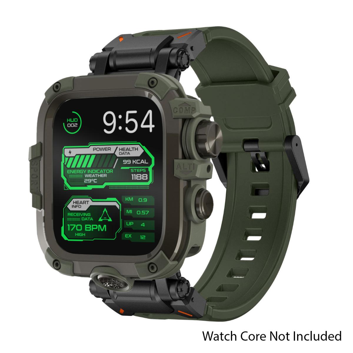 

PC Case+Strap for Apple watch ultra 3/2 49mm 46 44 45mm Silicone Band Waterproof Alloy Cover Iwatch series 11 10 9 8 7 Bracelet 46mm for 11 10