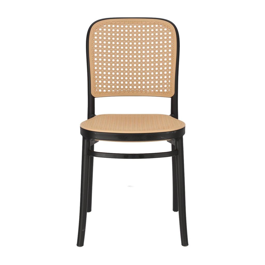 Antonio Plastic Chair, Black, Stackable