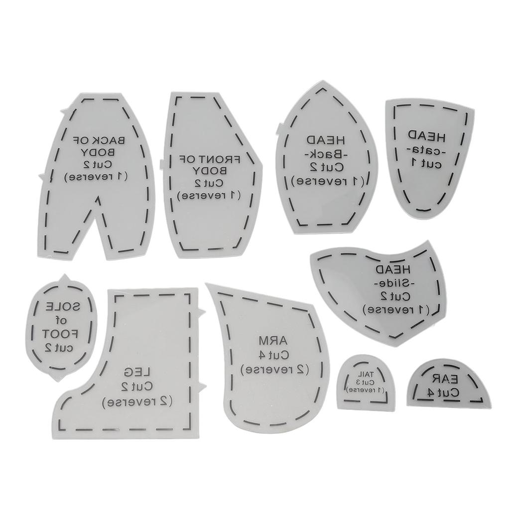 Memory Bear Template Ruler Set Acrylic Memory Bear Sewing Quilting Patterns Template 12 Inch