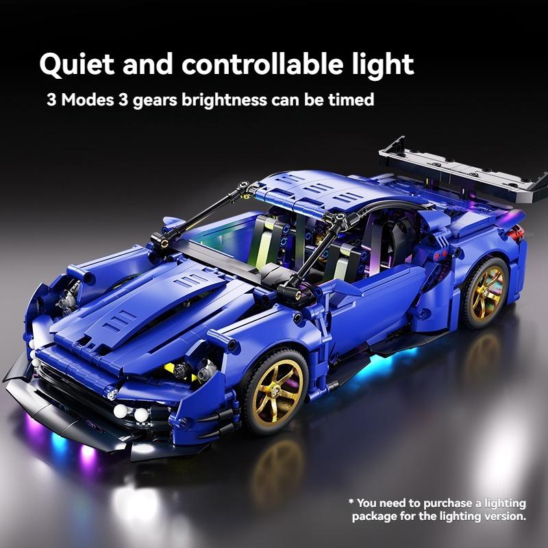 DIY Technical Super Speed Sport Car Building Blocks MOC Assemble Bricks Racing Vehicle Toys  Birthday Halloween Christmas Gifts