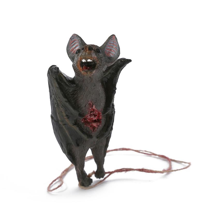 Spider Pig Mouse Head Bat Props Necklace Keychain Halloween Decor Pendant