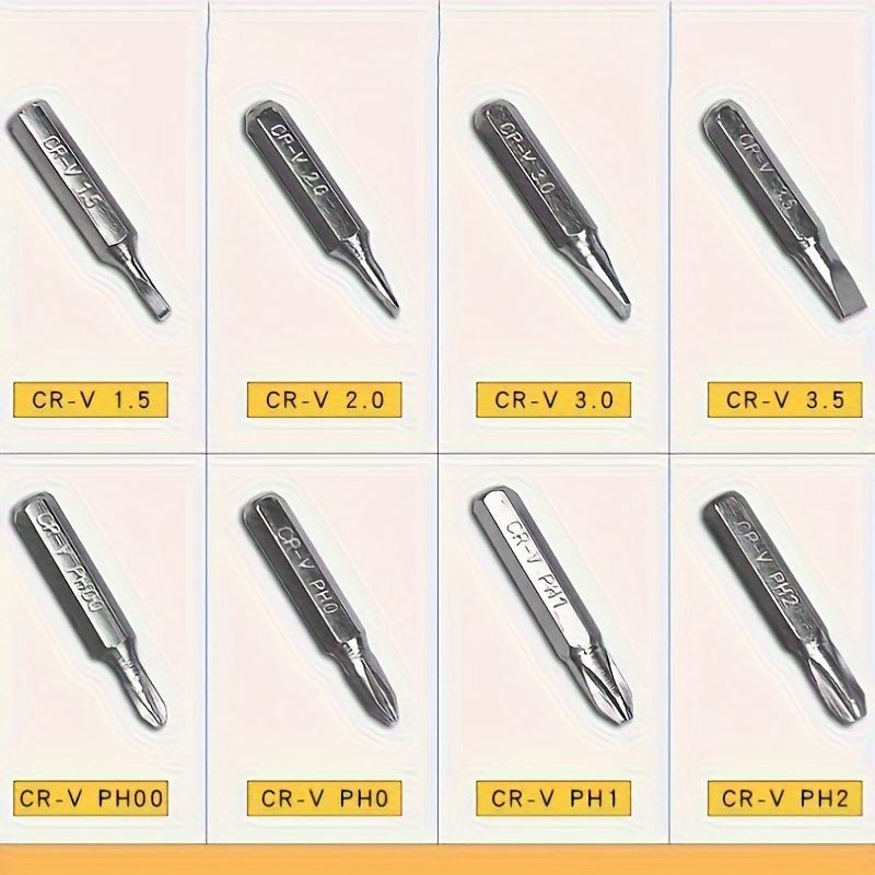 1 Satz Multifunktionales 8-in-1 Schraubendreher-Set, Werkzeug aus Aluminiumlegierung, Präzisions-Kreuzschlitz- und Schlitzschraubendreher, Reparaturset, Tragbar & Langlebig