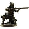 White Copper Japanese Shogunate Samurai Gun Soldiers Figurines Miniatures Vintage Metal Soldiers Model Statue Desktop Ornament