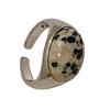 Elegant Vintage Inspired Alloy Rings with Adjustable Fit and Unique Natural Stone Texture Designs Daily Casual Use