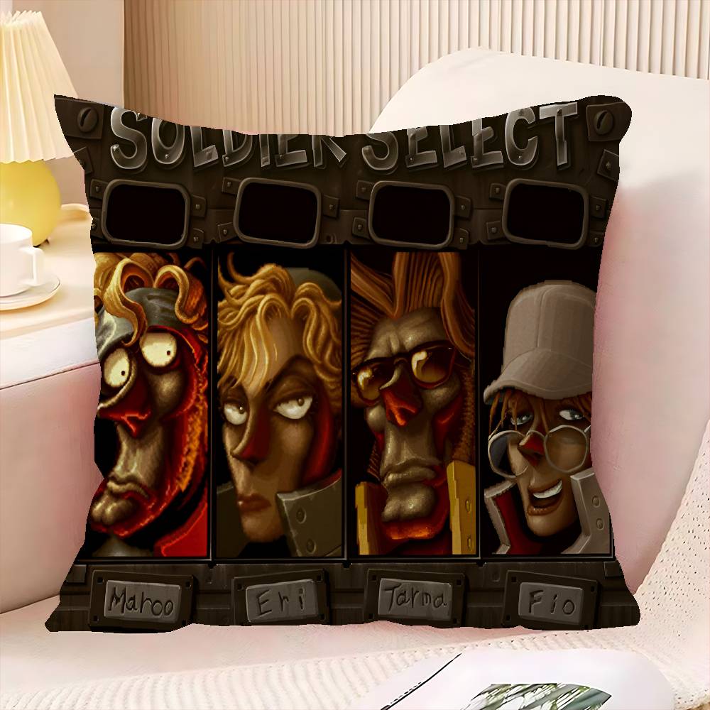 Classic Retro Game Metal Slug Gamer Decorative Room Aesthetics Pillow Case Home Decor Bedroom Sofa Bed Couch Pillow Cover 45x45