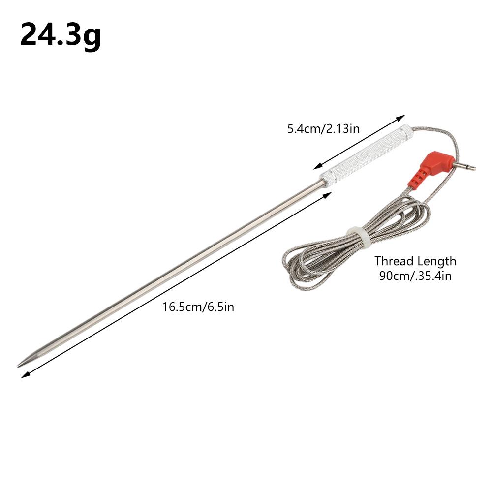 Food Meat Thermometer Probe Replacement Waterproof Temperature Probe Cooking Thermometer Probe Sensor Stainless Steel
