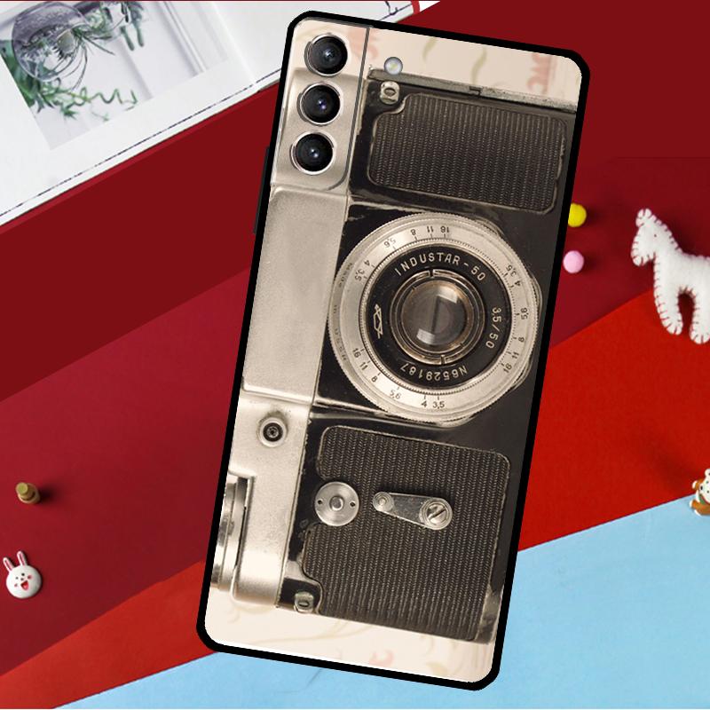 Retro Camera Vintage Funda For Samsung Galaxy S25 Ultra S24 S22 S23 Plus S20 S21 FE S9 S10 S24 FE Phone Case