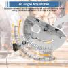Woodworking Push Ruler Flip Stop Angle Ruler Adjustable Miter Gauge  Sawing Assembly