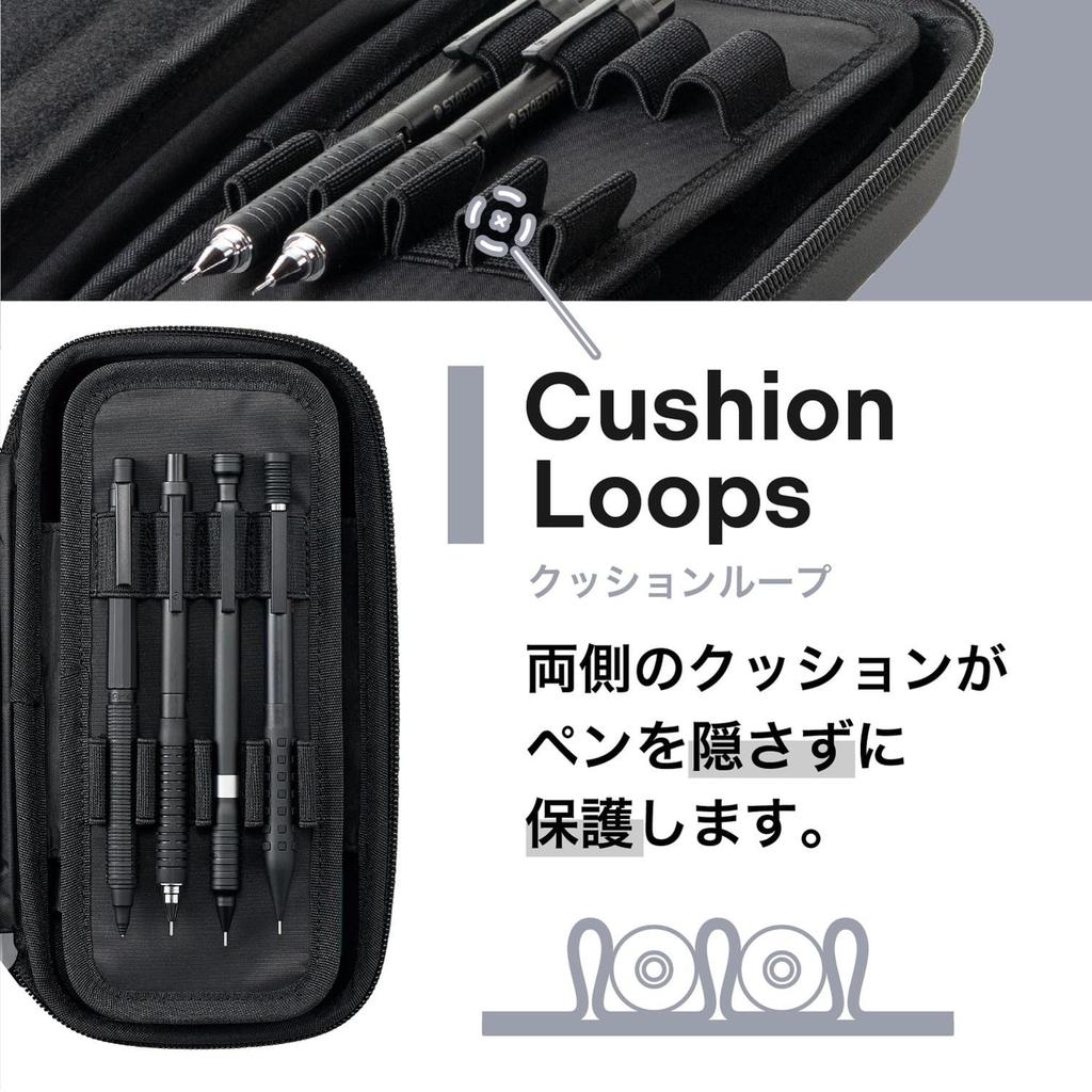 LIHIT LAB XCOA Hard Shell Pen Jet Black Case, A3802-24