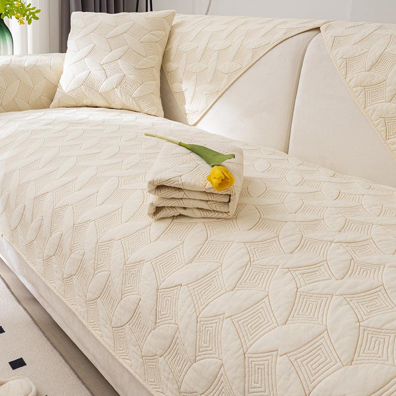 

Прямые продажи с фабрики Подушка для сиденья дивана простого кремового цвета, Чехол-полотенце для диванной подушки из чистого хлопка, нескользящий, для четырех сезонов, экспорт 70*70cm