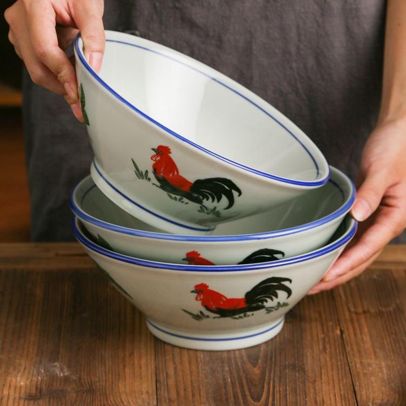 

Керамическая большая миска для лапши Бытовая суповая миска Курица Посуда в стиле ретро Китайская ностальгическая коммерческая лапша Магазин Миска для еды в форме дождевой шляпы
