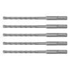 5 Pcs Rotary Hammer Drill Bit 160mm Length 2 Flute Self Centering Carbide Tip Impact Drill Bits for