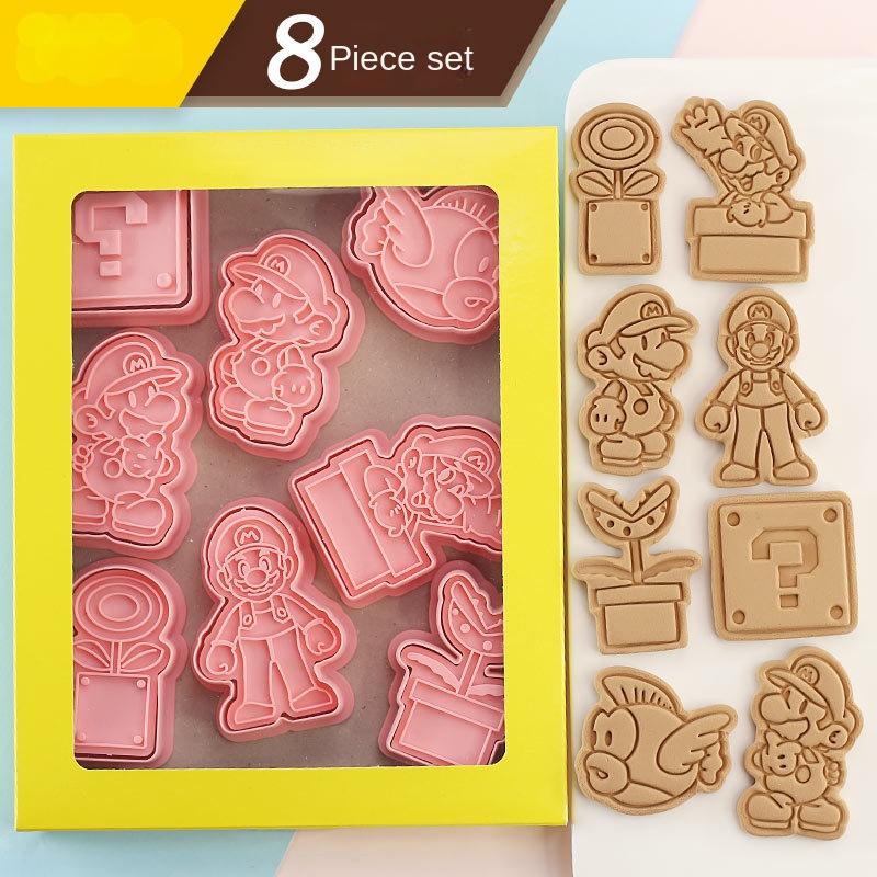 8pcs/set Cookie Cutters Animal Dog Type Stamp Embosser for Biscuit Pastry Bakeware Baking Cookies Molds Kitchen Accessories 1