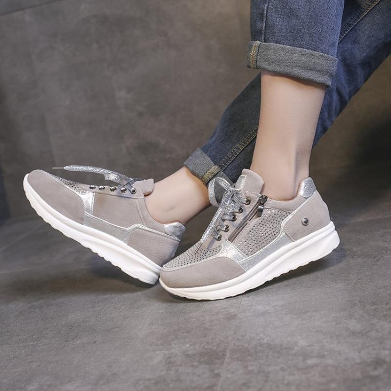 New Flat Round Toe Rhinestone Single Shoes, Fashionable, Sporty and Casual Shoes for Women