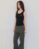 MUAHMUAH Slim Henley Neck Sleeveless [Black]