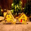 Christmas Resin Small Houses Micro-landscape With LED Luminous Houses Christmas House Desktop Ornaments Christmas Decorations