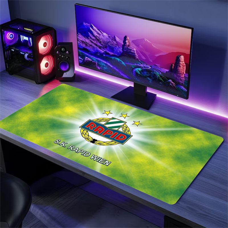 SK Rapid Wien Mouse Pad, Large Gaming Desk Mat, Non-slip XXL Mousepad for Laptop & Tablet, Mini PC Playmat with Stitched Edges