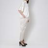 Casual Dull Satin Occasion Champagne Beige SM [Woman Plus] Pants, Shirt-in Pants, Women's,