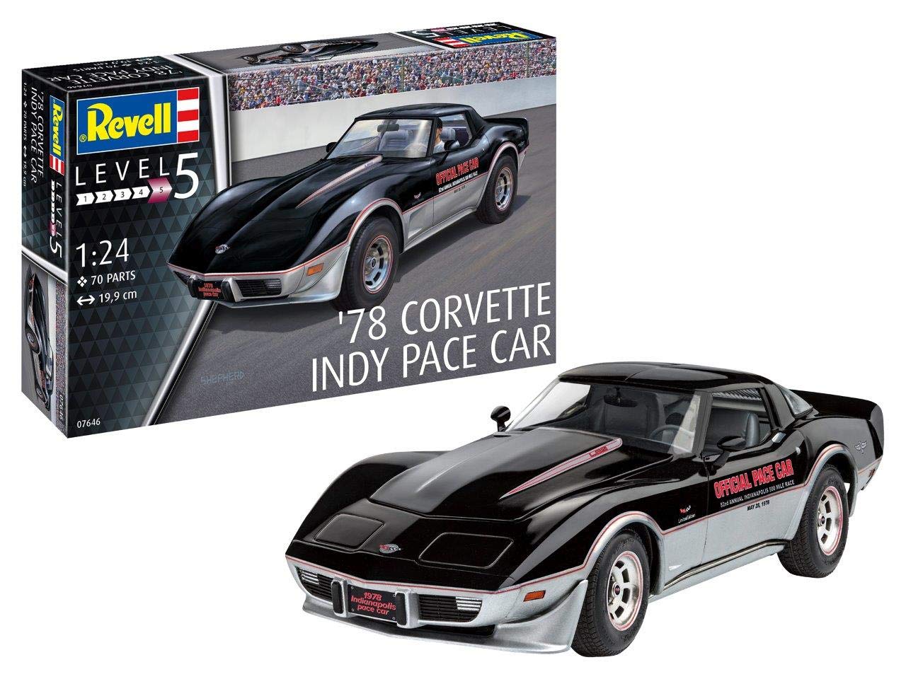 

German Level 1978 Corvette C3 Indy Pace Car Plastic Model 07646 1/24