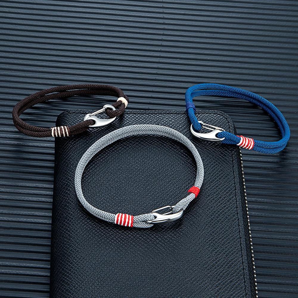 Edelstahl Hummer Federverschluss Doppelfaden Geflochtenes Seil Armband für Männer Frauen Paar Schmuck Geschenke