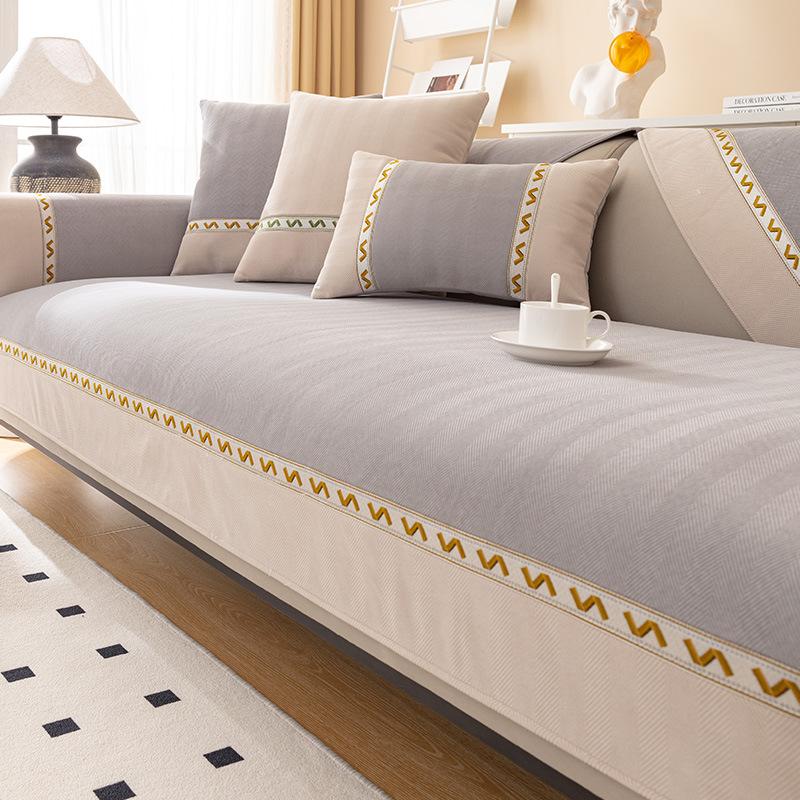 

Летняя подушка для дивана, универсальная синельная подушка, современный простой тканевый нескользящий высококачественный чехол для дивана, чехол 110*210