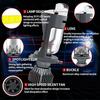 M01K H4 LED Motorcycle Headlight: Three Light Sources, Near & Far Integrated, High-Power Focus Lens.