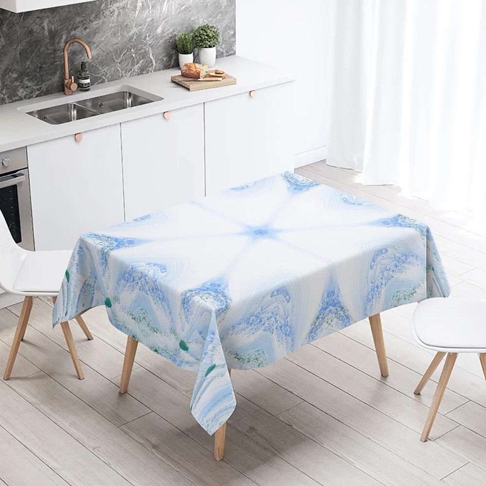 Waterproof Mandala Printed Tablecloth Wedding Party Restaurant Banquet Decoration Rectangle  Kitchen Table
