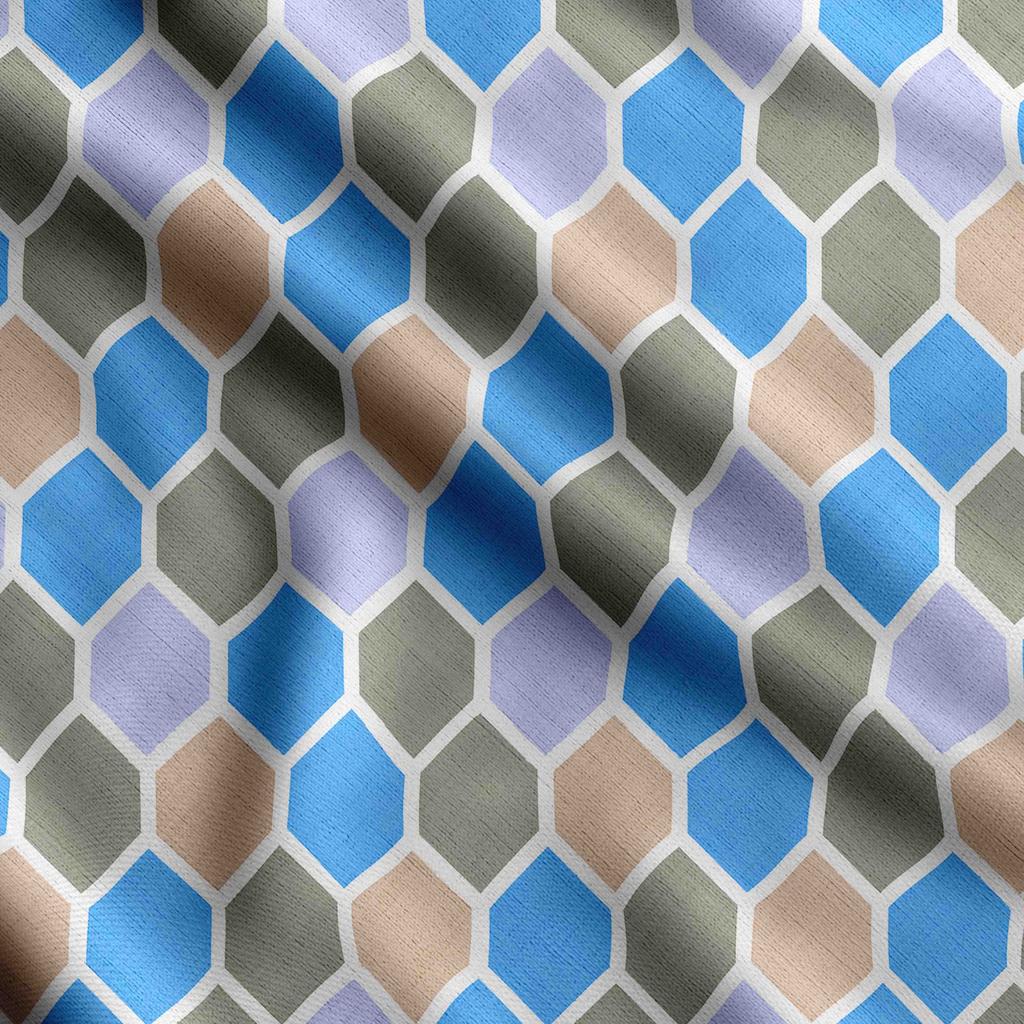 Soimoi Geometrischer Druck, Baumwollbatist, Quiltstoff, verkaufter Massenware 42 Zoll breit, mittelschwerer Baumwollstoff,