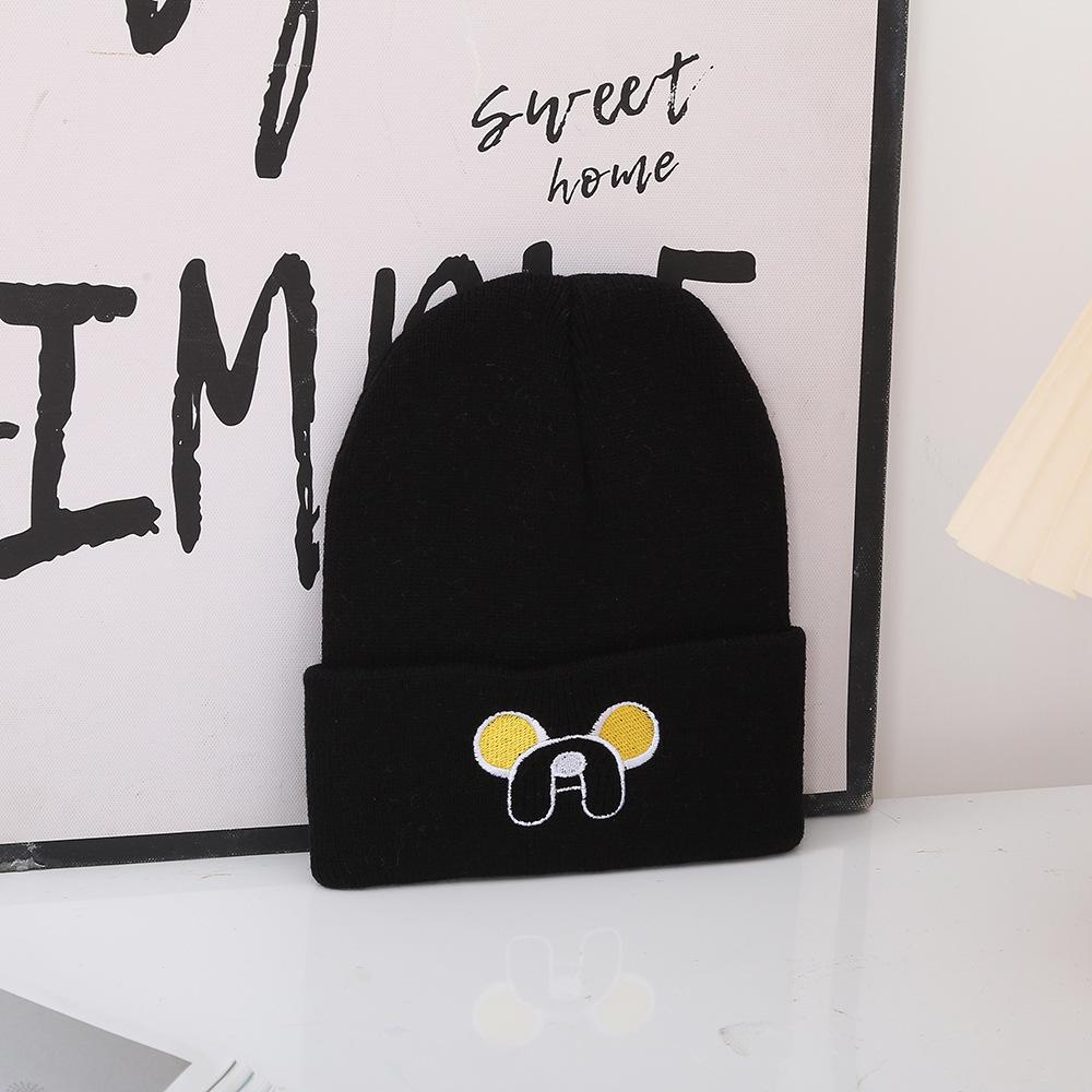 

1PC Adult Knitted Hat, Cartoon Pattern Brimless Hat, Suitable for All Seasons, Minimalist Hat, Birthday Gift, Unisex чёрный