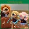 Denim Top Cute Mini Nin Lion Plush Cartoon Doll Toy Pendant Keychain Gifts For
