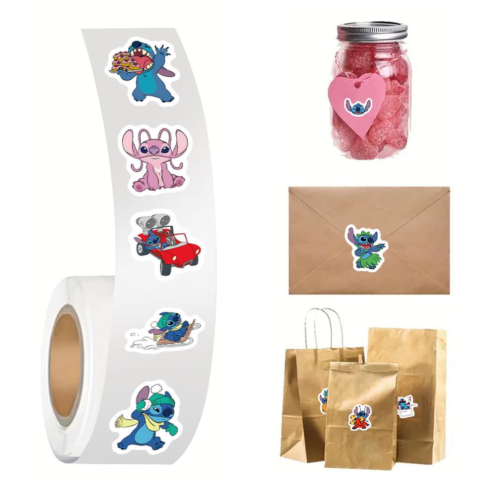Kawaii Stitch Roll Stickers 500Pcs Per Roll Cute Decorative Stickers For Journal Diary Planner Craft