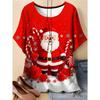 Summer Women’s Casual Fashion 3D Printed T-shirt Loose Breathable Plus-size Casual Sports Versatile Crew Neck Short-sleeve T-shirt