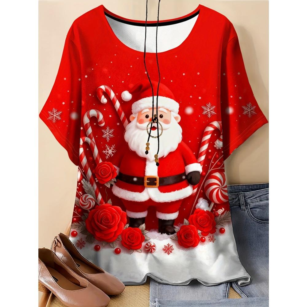 Summer Women’s Casual Fashion 3D Printed T-shirt Loose Breathable Plus-size Casual Sports Versatile Crew Neck Short-sleeve T-shirt