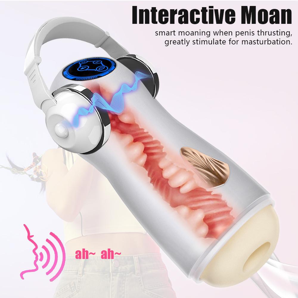 Blowjob Sex Male Masturbator Strong Suction Vibrator Fake Mouth For Men Glans Sucking Penis Trainer Cock Exerciser Erotic