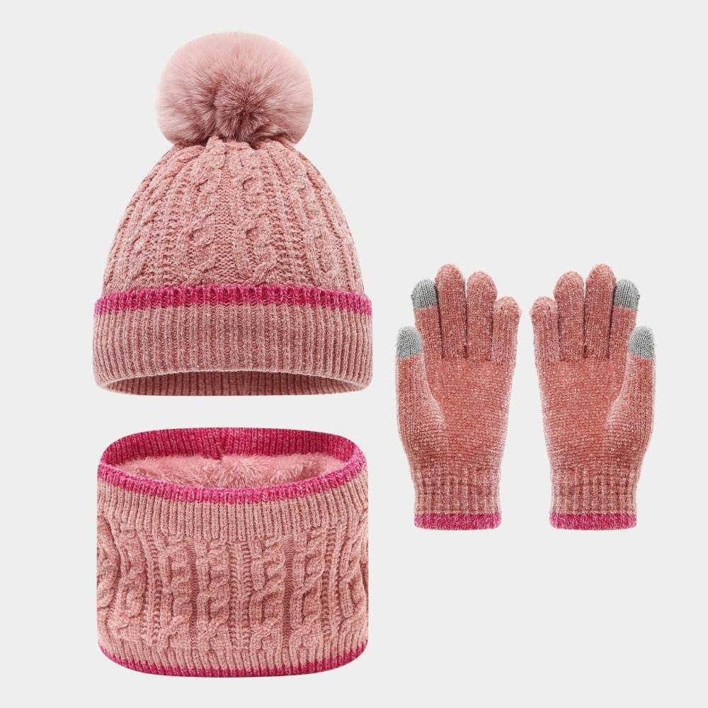 Windproof Winter Hat Scarf Gloves Knitted Thickened Knitted Hat New Toddler Winter Hat Outdoor Use
