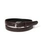 Hallen (W) Simple Silver Fake Leather Belt (T018_Brown)