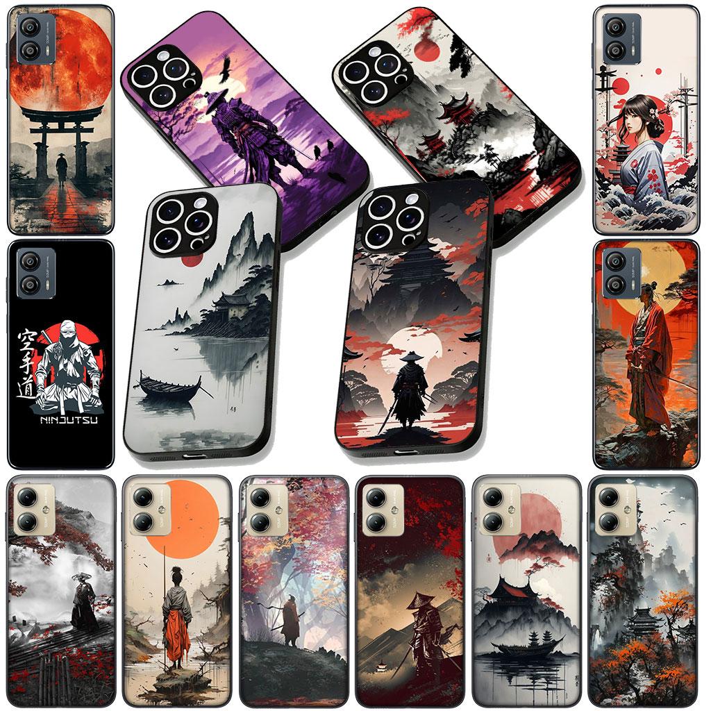 Cover for Motorola Moto G86 G14 G35 G34 G45 G55 G64 G75 G85 G24 G15 G54 G57 Power Case Bushido Japan The Samurai Ninja Chinese