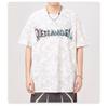 New Summer High-density Knitted Loose Printed Men's T-shirt Short-sleeved