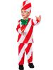 Kids Christmas Candy Cane Costume for School Festival and Stage Performance