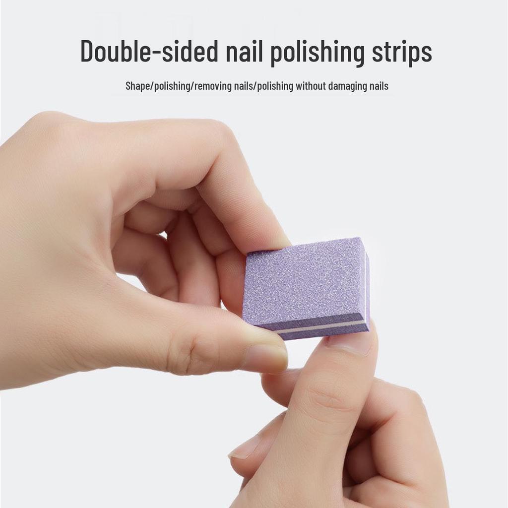 High Elastic EVA Nail File Sponge Buffer - Small Square Tofu Block Manicure Tool for Shaping and Sanding.