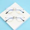 Fashion Vintage Portable Anti-Blue Light Eyeglasses Metal Glasses Ultra Light Frame Eye Protection