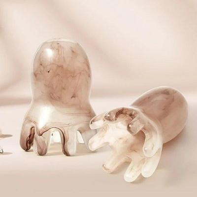 Żywica ośmiornica grzebień masażer do głowy Meridian skrobanie szczotka do masażu skóry głowy SPA Gua Sha masażer narzędzie zdrowotne