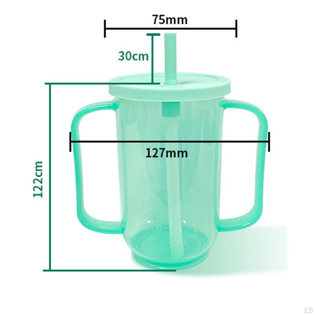 Elderly Sippy Cup Drinking Clear Scale Portable, Premium, 350ml, Professional with Lid 2