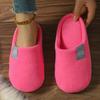 Cozy Plush Slip-On House Slippers for Women Soft Sole Warm Fuzzy Fabric Comfortable Indoor Footwear