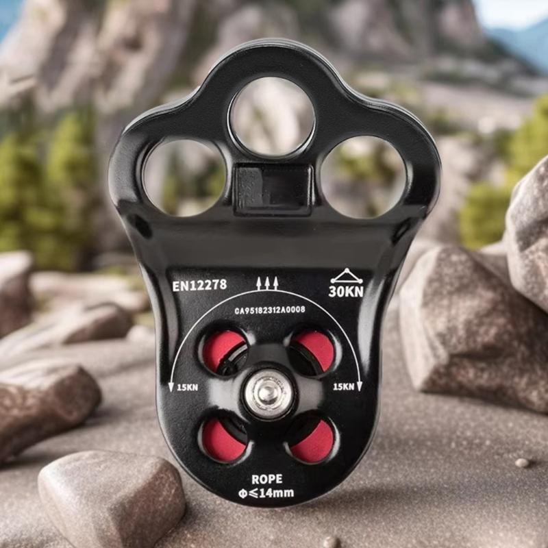 Double Bearing Pulley System Climbing Pulley for Childrens Ziplines Climbing Activity Ensuring Smooth Operations