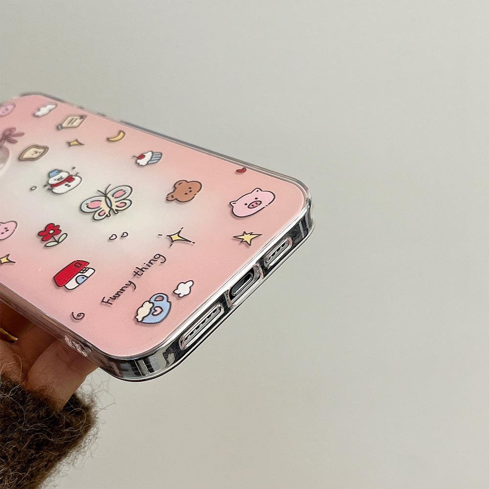 Painted Small Snowman Large Hole Shell Suitable for Apple 16 Mobile Phone Case IPhone 15 Promax Protective Case