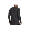 Under Armour Solid Color Training Athletic Crew Neck Slim Fit Long Sleeve T-Shirt Men tops Gray 1367095-010