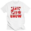 Y2k Shirt Christmas Let It Snow Merry Christmas T-shirts WHITE Tshirts Oversized T Shirt Vintage Streetwear Summer Y2k Tops Tees
